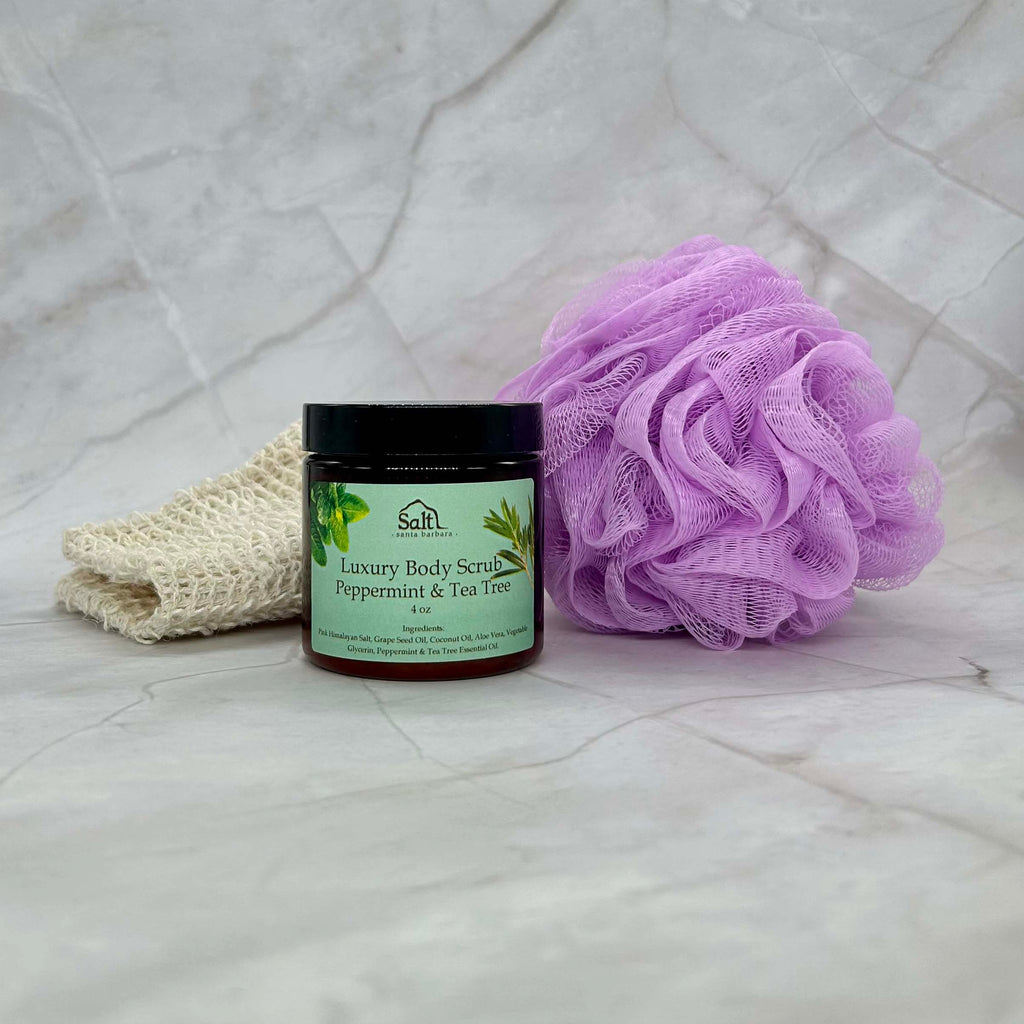 Luxury Salt Body Scrub Peppermint & Tea Tree